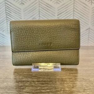 Loewe Dark Gray Textured Leather Trifold Wallet